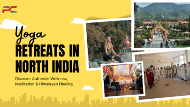 Yoga retreats in North India including Rishikesh, McLeodganj and Dehradun with meditation, Himalayas and wellness experience
