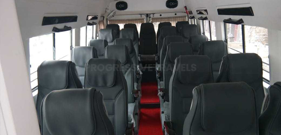 tempo traveller 26 seater interior