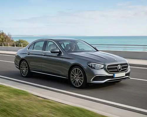 Mercedes E220 on rent with driver in India