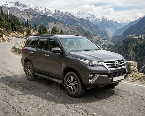 Toyota Fortuner SUV on rent with driver in India