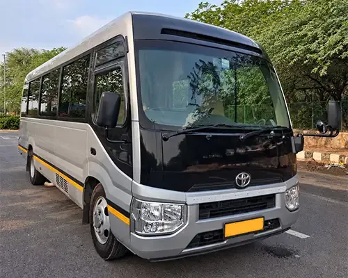 Toyota Coaster luxury van on rent