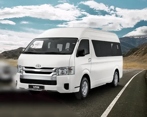 Toyota Hiace luxury van on rent